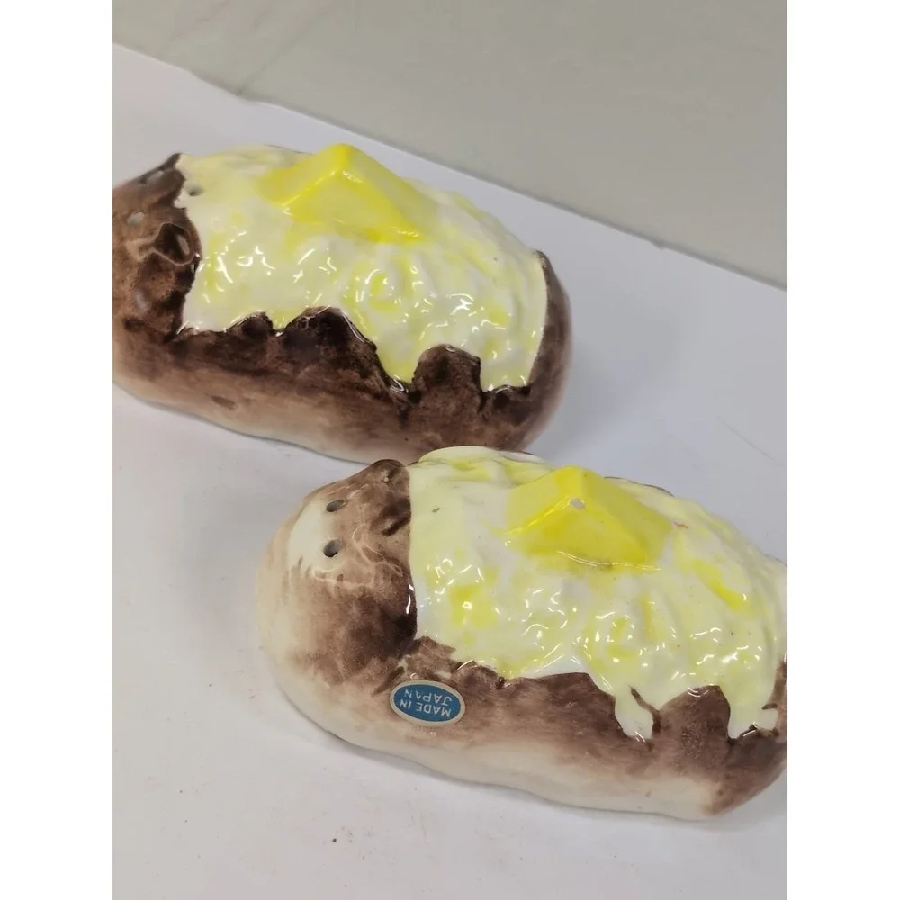 1990's‎ Idaho Baked Potato with Butter Salt and Pepper Shaker Set Never Used